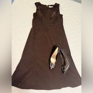 Vintage Sag Harbour Faux Suede Sleeveless Dress Size 10 Excellent Condition